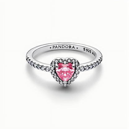 Pandora Double Heart Sparkling Ring