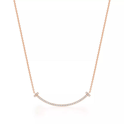 Tiffany T Smile Pendant with Diamonds