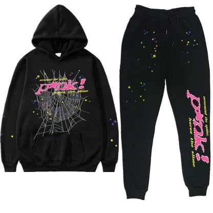 Hip Hop Spider Hoodie Set