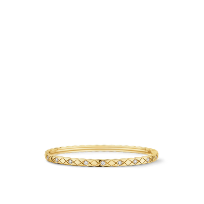 Chanel Coco Crush Bracelet Quilted Motif Mini Version Diamonds